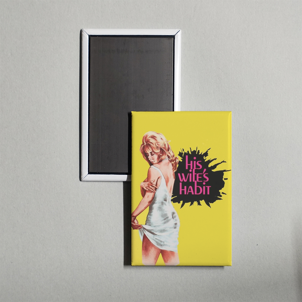His Wife's Habit Mini Movie Fridge Magnet