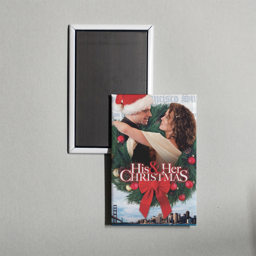 His and Her Christmas Mini Movie Fridge Magnet
