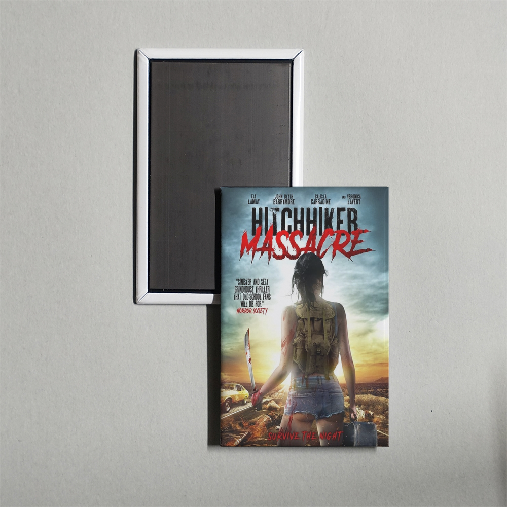 Hitchhiker Massacre Mini Movie Fridge Magnet