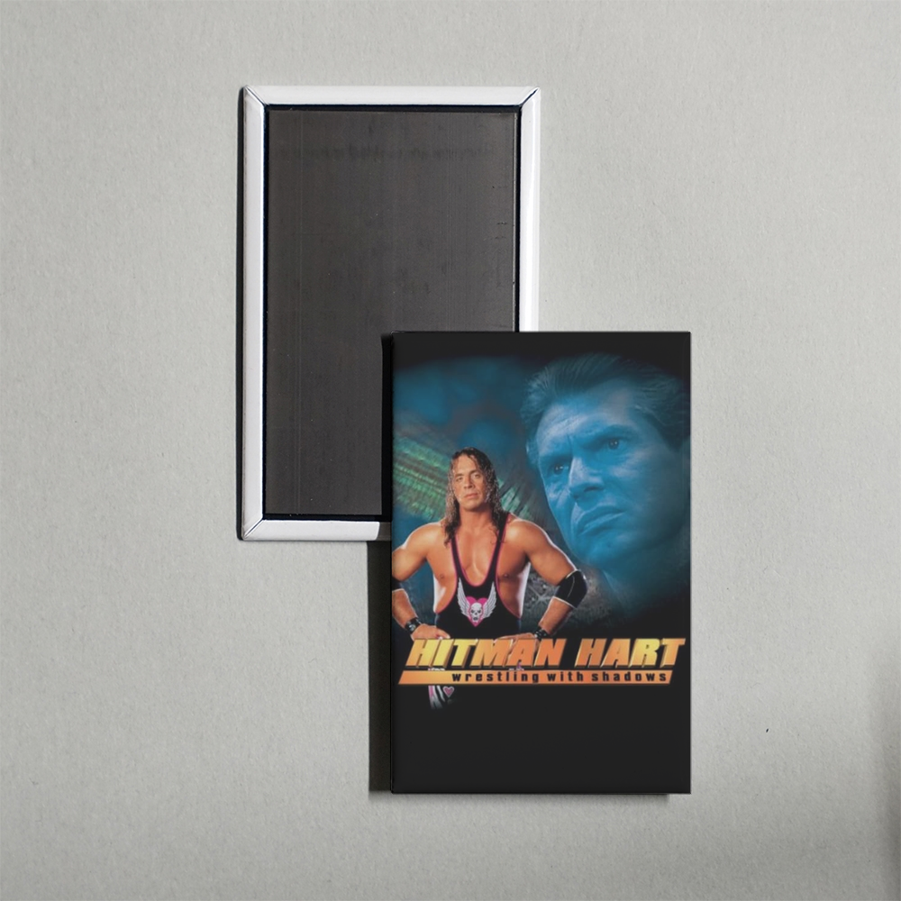 Hitman Hart Wrestling With Shadows Mini Movie Fridge Magnet