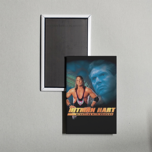 Hitman Hart Wrestling With Shadows Mini Movie Fridge Magnet