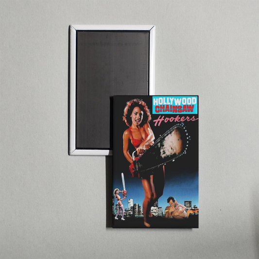 Hollywood Chainsaw Hookers Mini Movie Fridge Magnet
