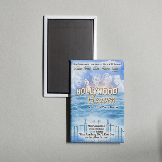 Hollywood Heaven Tragic Lives, Tragic Deaths Mini Movie Fridge Magnet