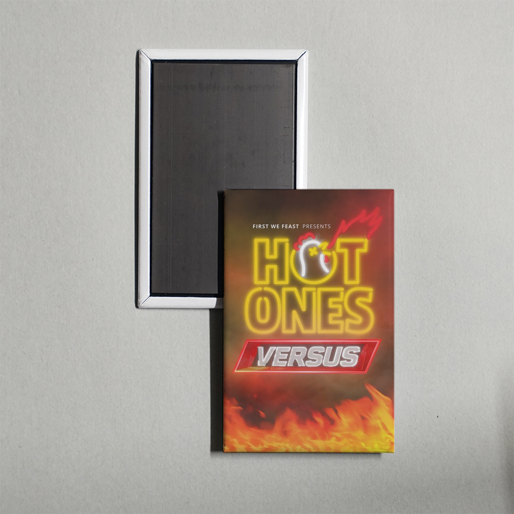 Hot Ones Versus TV Show Fridge Magnet