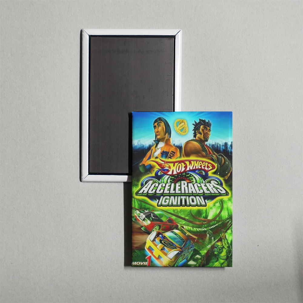 Hot Wheels AcceleRacers Ignition Mini Movie Fridge Magnet