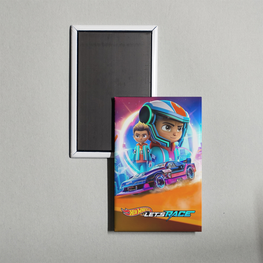 Hot Wheels Let's Race TV Show Fridge Magnet