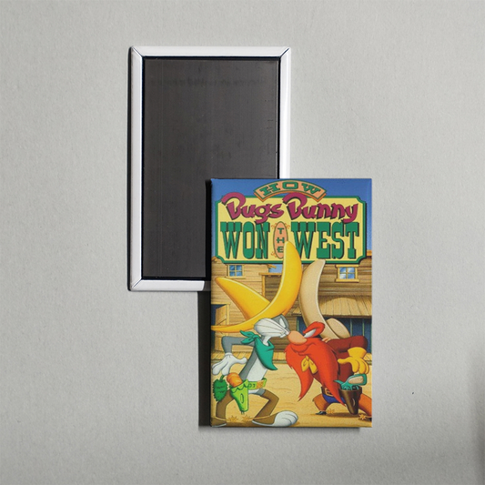 How Bugs Bunny Won the West Mini Movie Fridge Magnet