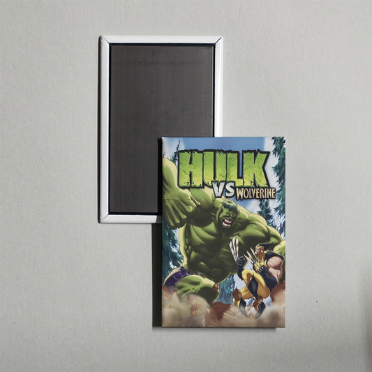 Hulk vs. Wolverine Mini Movie Fridge Magnet