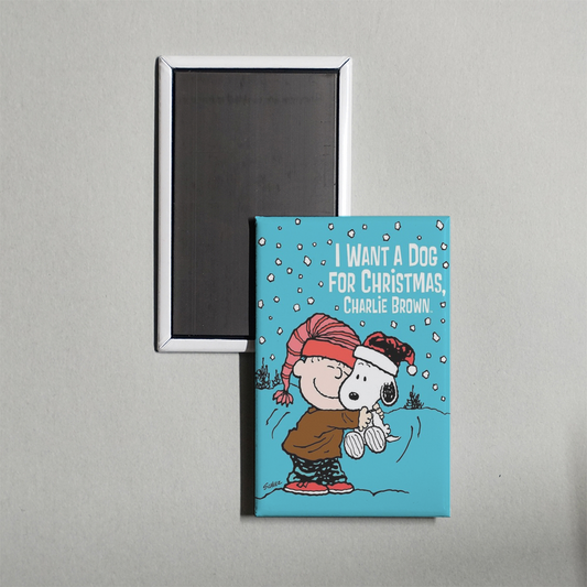 I Want a Dog for Christmas, Charlie Brown Mini Movie Fridge Magnet