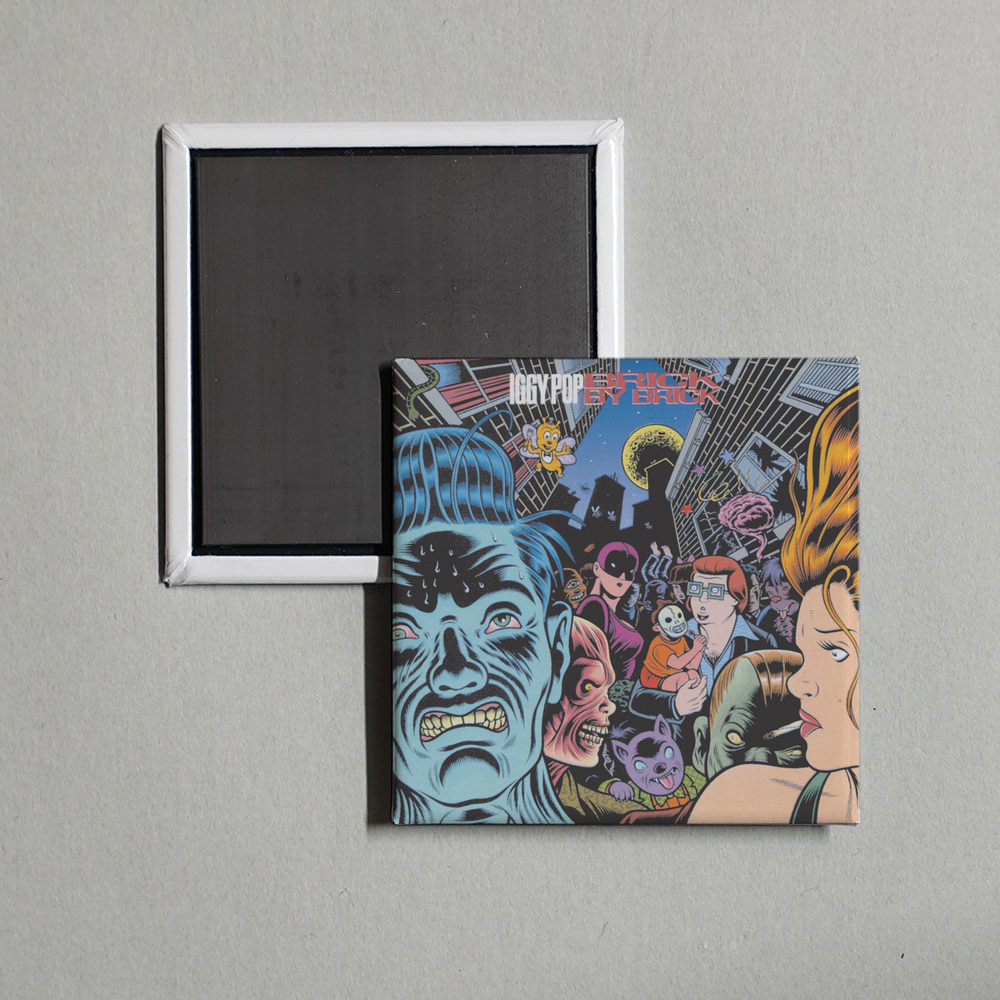 Iggy Pop - Brick By Brick Album Cover Fridge Magnet