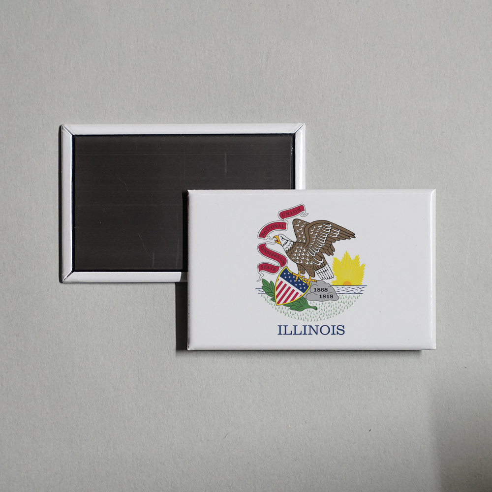 Illinois State Flag Fridge Magnet Fridge Magnet
