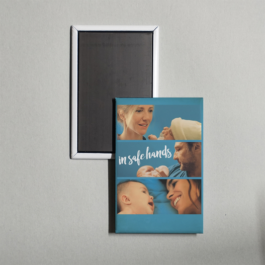In Safe Hands Mini Movie Fridge Magnet
