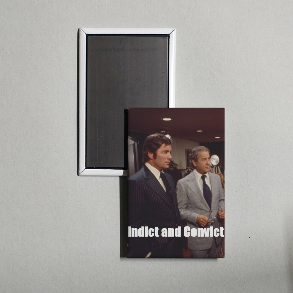 Indict and Convict Mini Movie Fridge Magnet