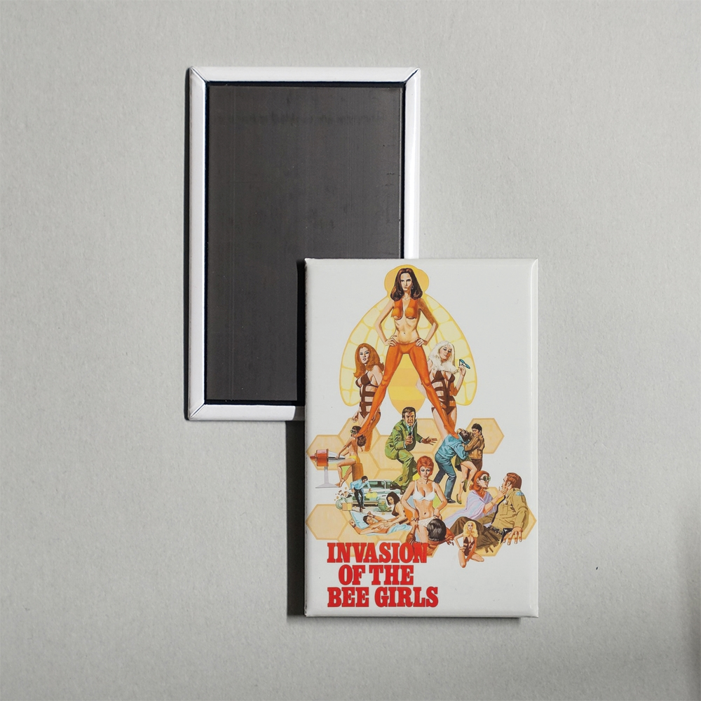 Invasion of the Bee Girls Mini Movie Fridge Magnet