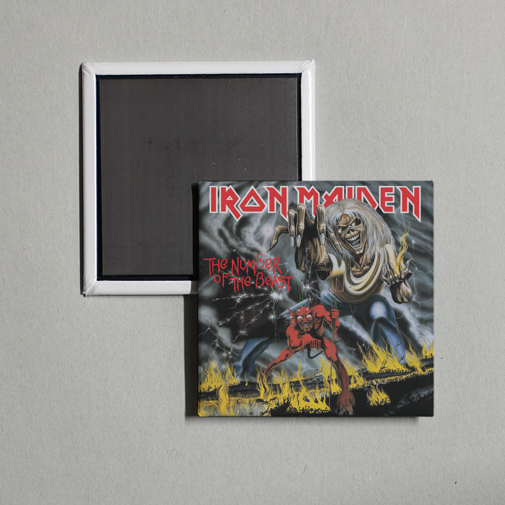 Iron Maiden - The Number of the Beast (2015 Remaster) Album Cover Fridge Magnet