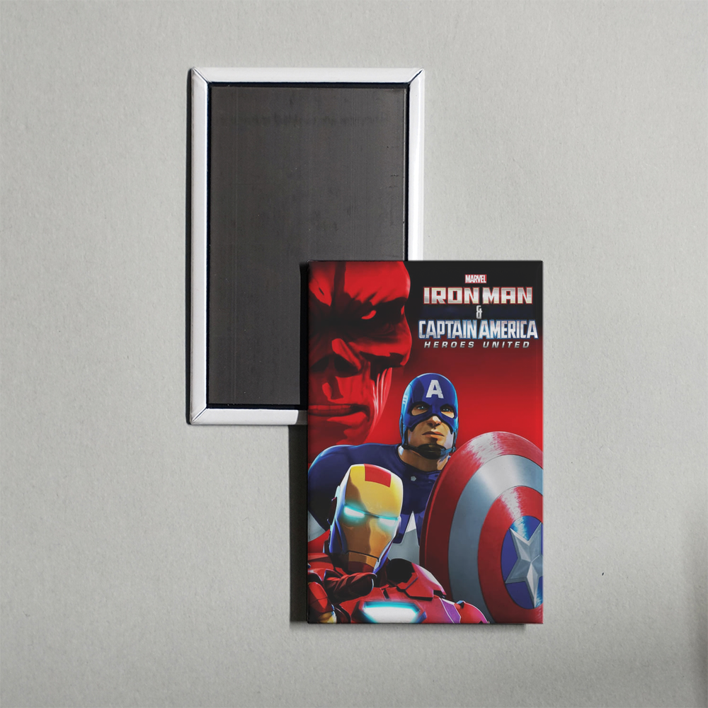 Iron Man & Captain America Heroes United Mini Movie Fridge Magnet