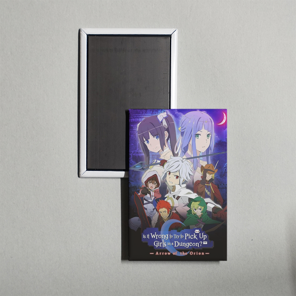 Is It Wrong to Try to Pick Up Girls in a Dungeon Arrow of the Orion Mini Movie Fridge Magnet