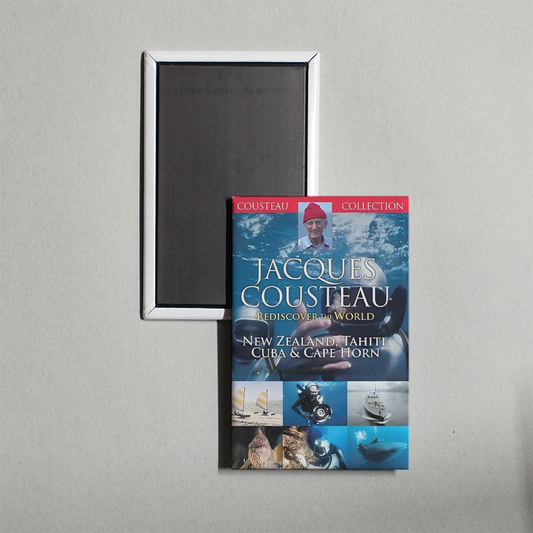 Jacques Cousteau Rediscover the World  New Zealand, Tahiti, Cuba, & Cape Horn TV Show Fridge Magnet