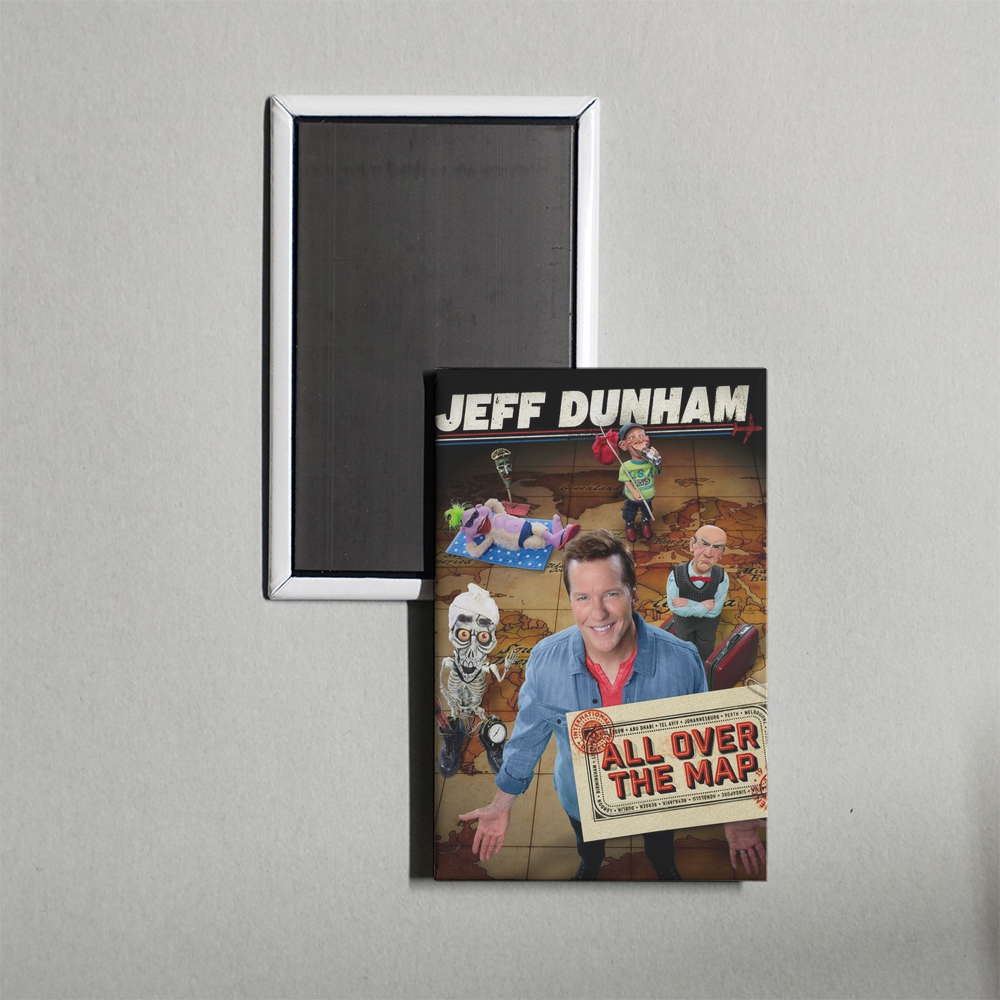 Jeff Dunham All Over the Map Mini Movie Fridge Magnet