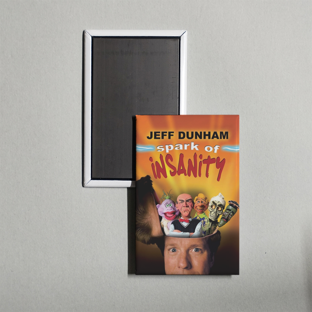 Jeff Dunham Spark of Insanity Mini Movie Fridge Magnet