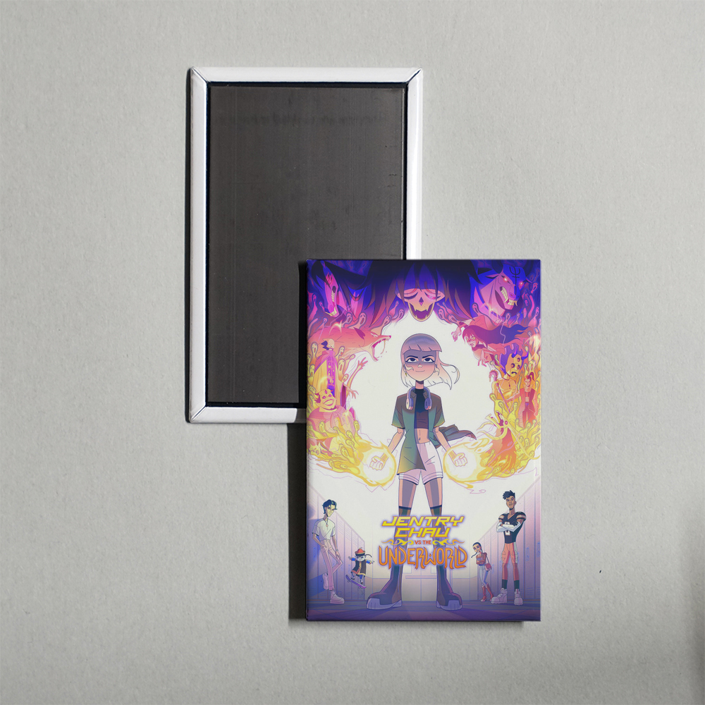 Jentry Chau vs the Underworld TV Show Fridge Magnet