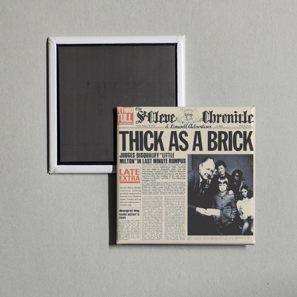Jethro Tull - Thick as a Brick Album Cover Fridge Magnet