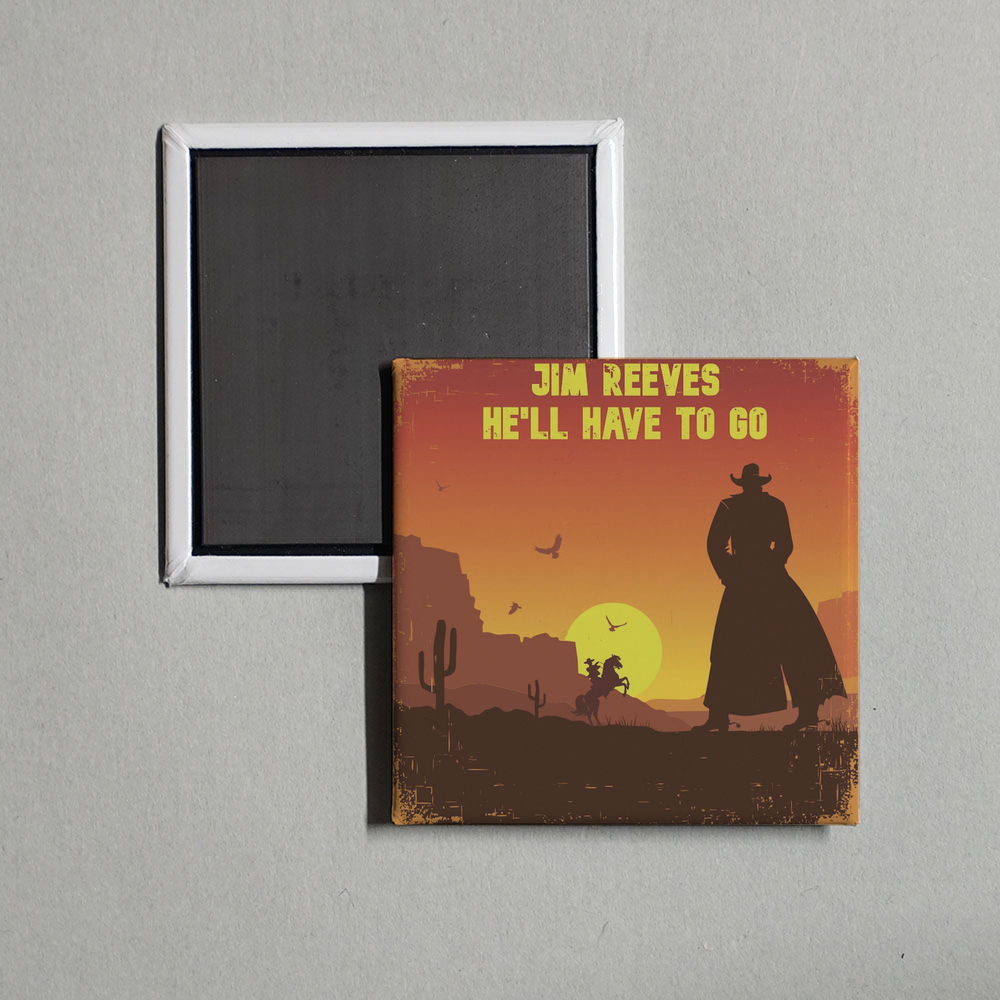 Jim Reeves - He’ll Have to Go (Melody Ranch Live Version) Album Cover Fridge Magnet