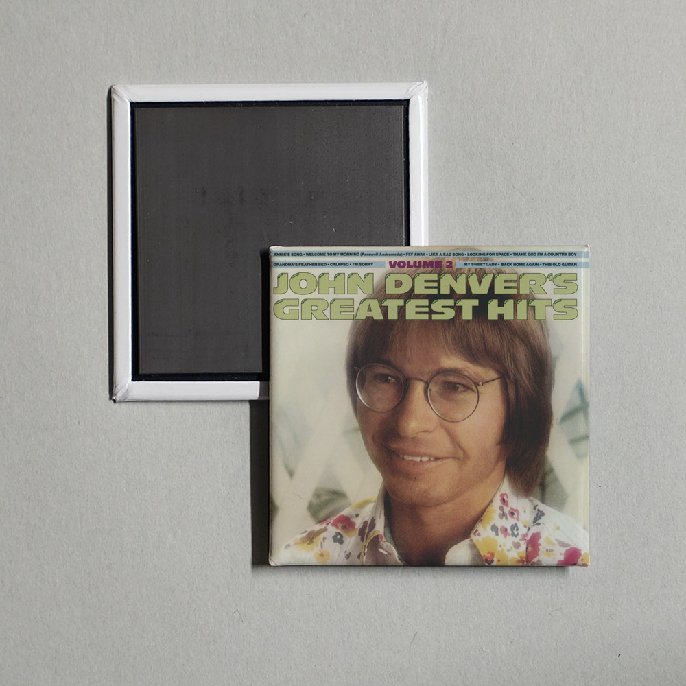 John Denver - John Denver's Greatest Hits, Volume 2 Album Cover Fridge Magnet