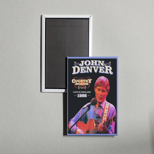 John Denver Country Roads Live in England Mini Movie Fridge Magnet