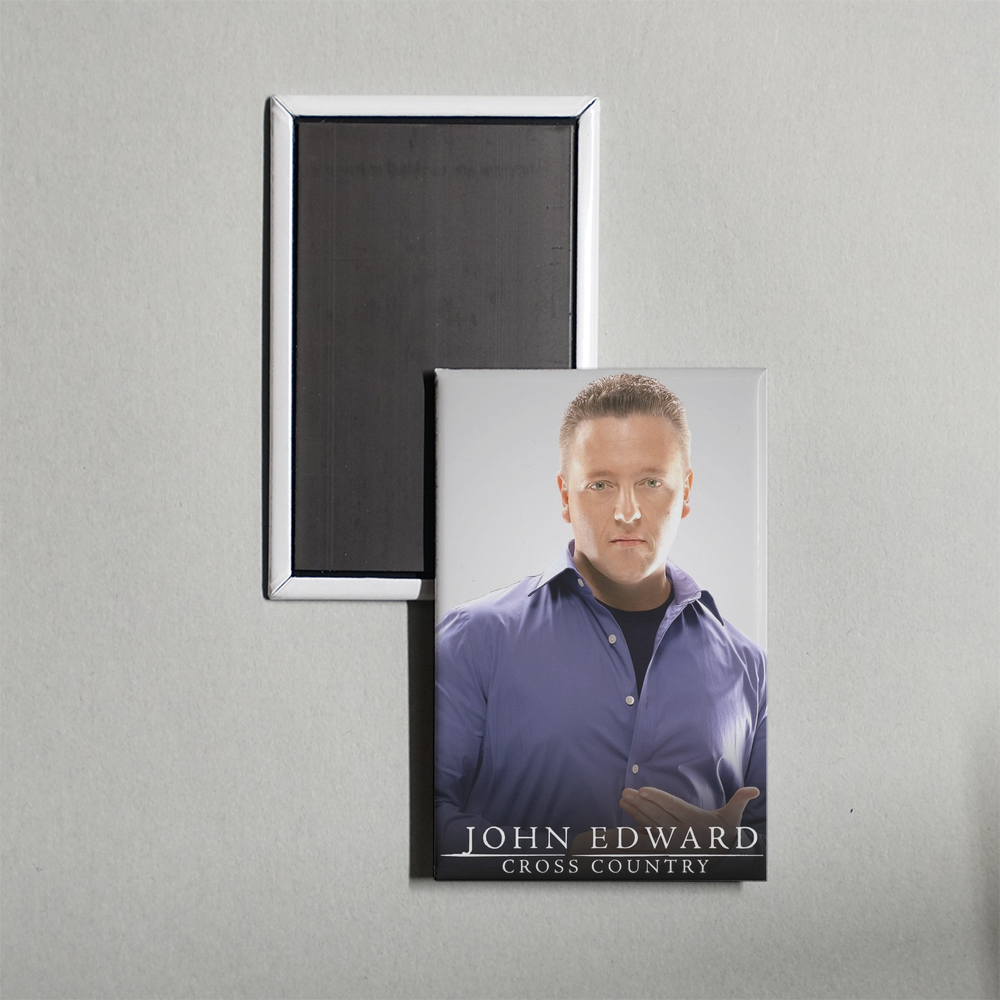 John Edward Cross Country TV Show Fridge Magnet