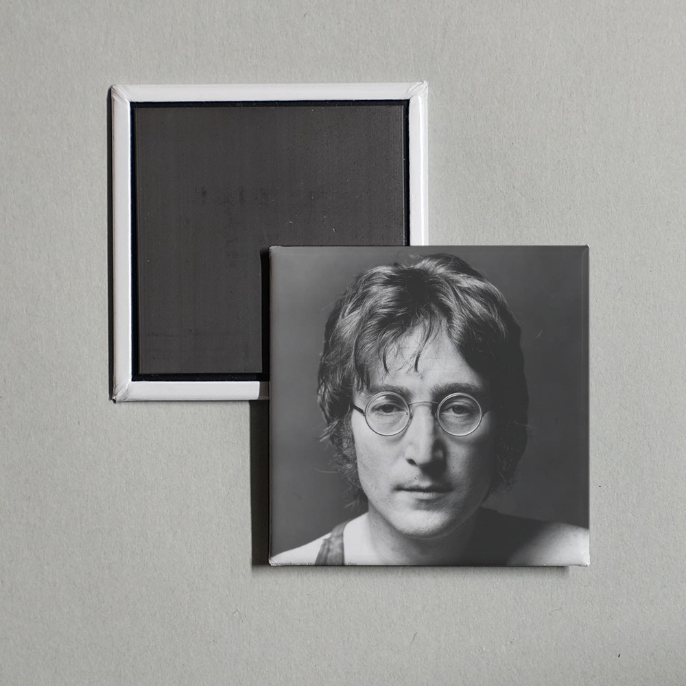 John Lennon Black & White Fridge Magnet