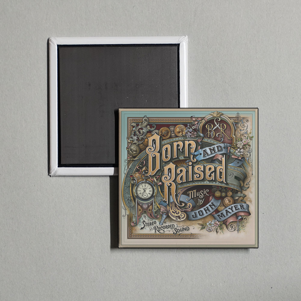 John Mayer - Born and Raised Album Cover Fridge Magnet