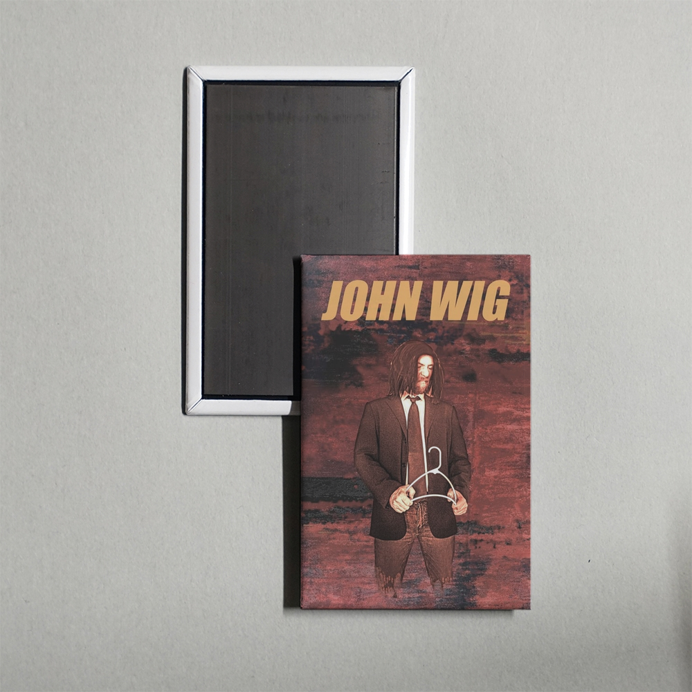 John Wig Mini Movie Fridge Magnet