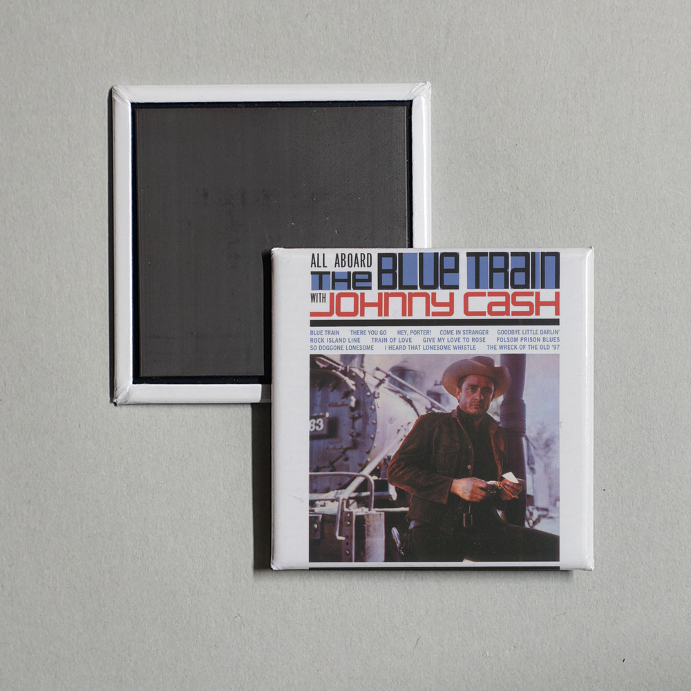 Johnny Cash - All Aboard the Blue Train Album Cover Fridge Magnet