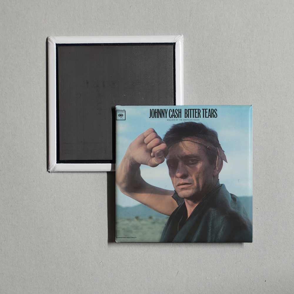 Johnny Cash - Bitter Tears Johnny Cash Sings Ballads Of The American Indian Album Cover Fridge Magnet