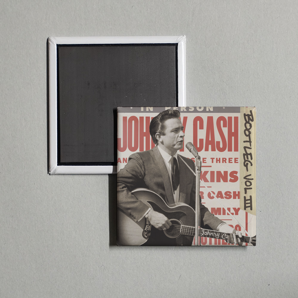 Johnny Cash - Bootleg Vol. III Live Around The World Album Cover Fridge Magnet