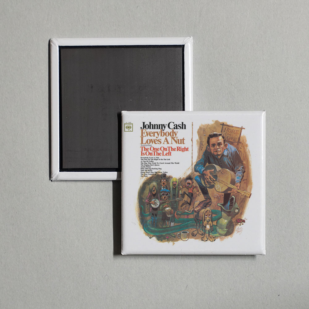 Johnny Cash - Everybody Loves A Nut Album Cover Fridge Magnet