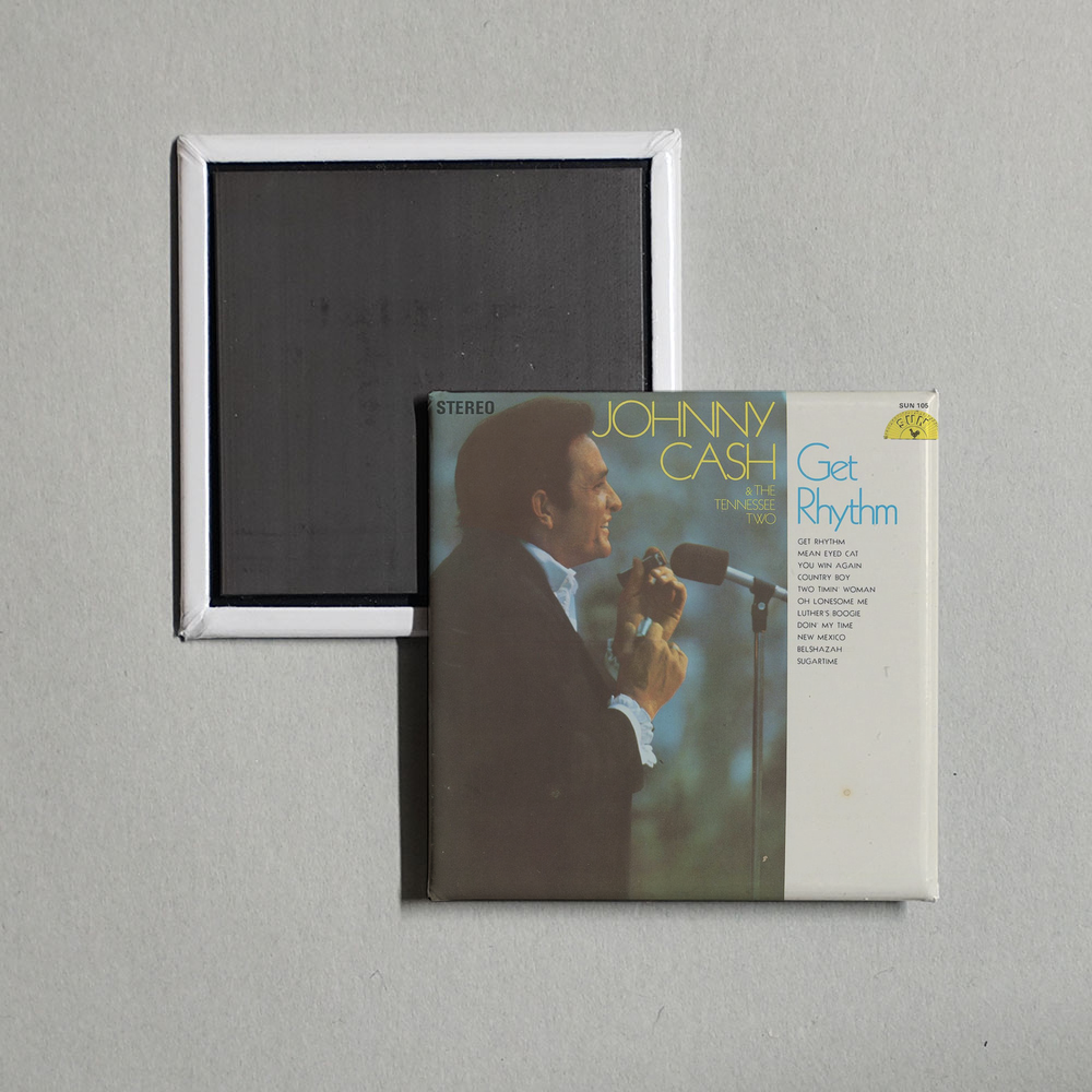 Johnny Cash - Get Rhythm Album Cover Fridge Magnet