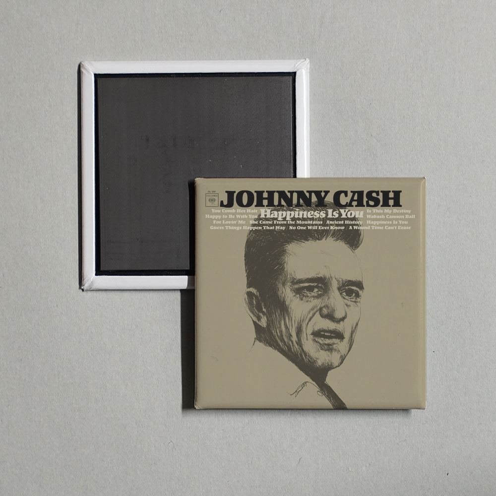 Johnny Cash - Happiness Is You Album Cover Fridge Magnet