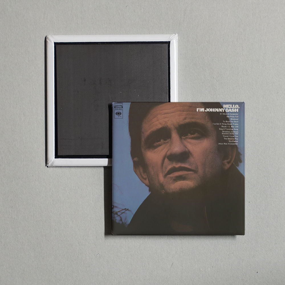 Johnny Cash - Hello, I'm Johnny Cash Album Cover Fridge Magnet