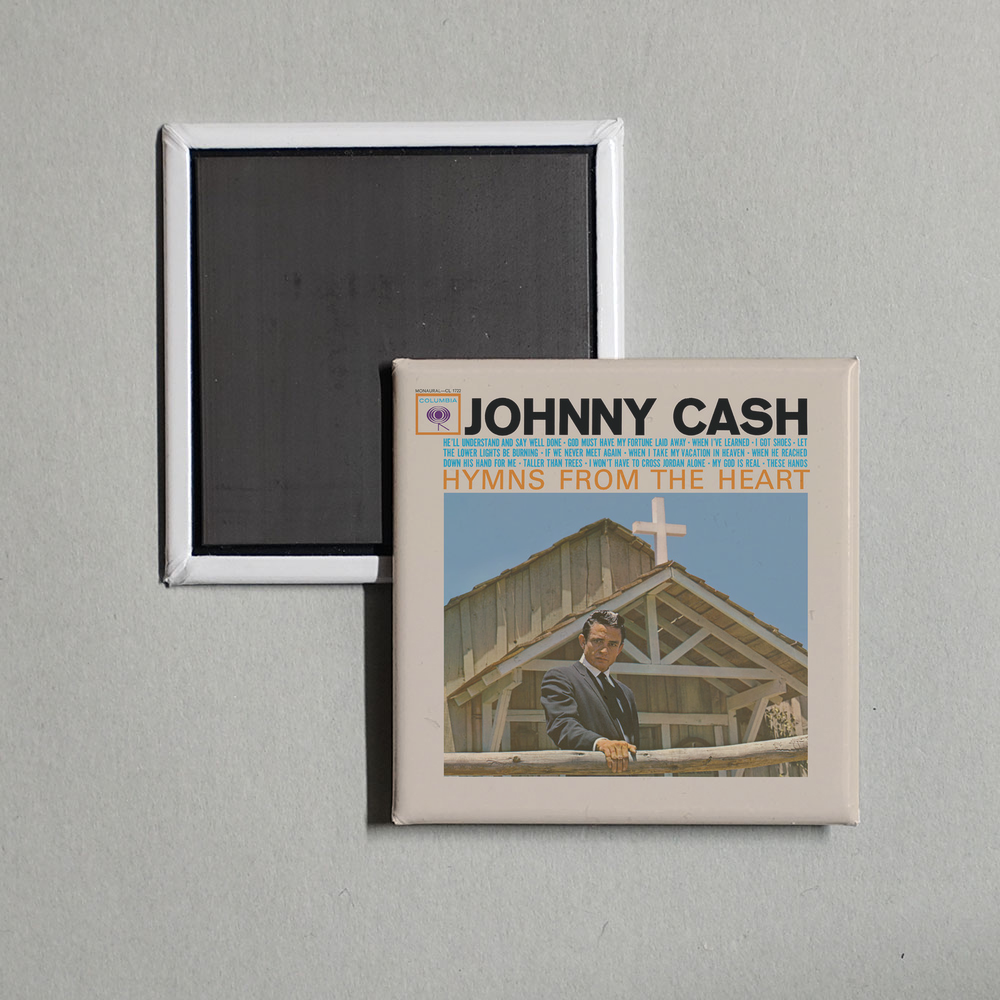 Johnny Cash - Hymns From The Heart Album Cover Fridge Magnet
