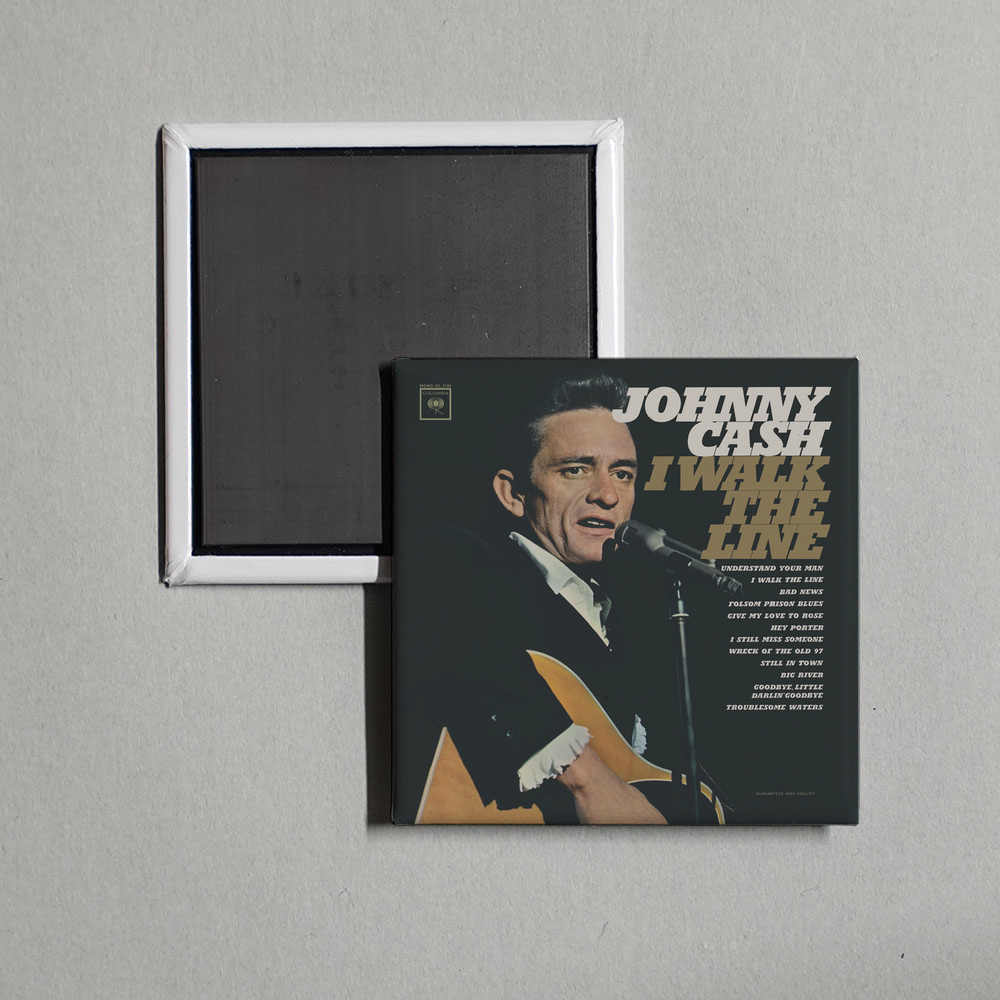 Johnny Cash - I Walk the Line Album Cover Fridge Magnet