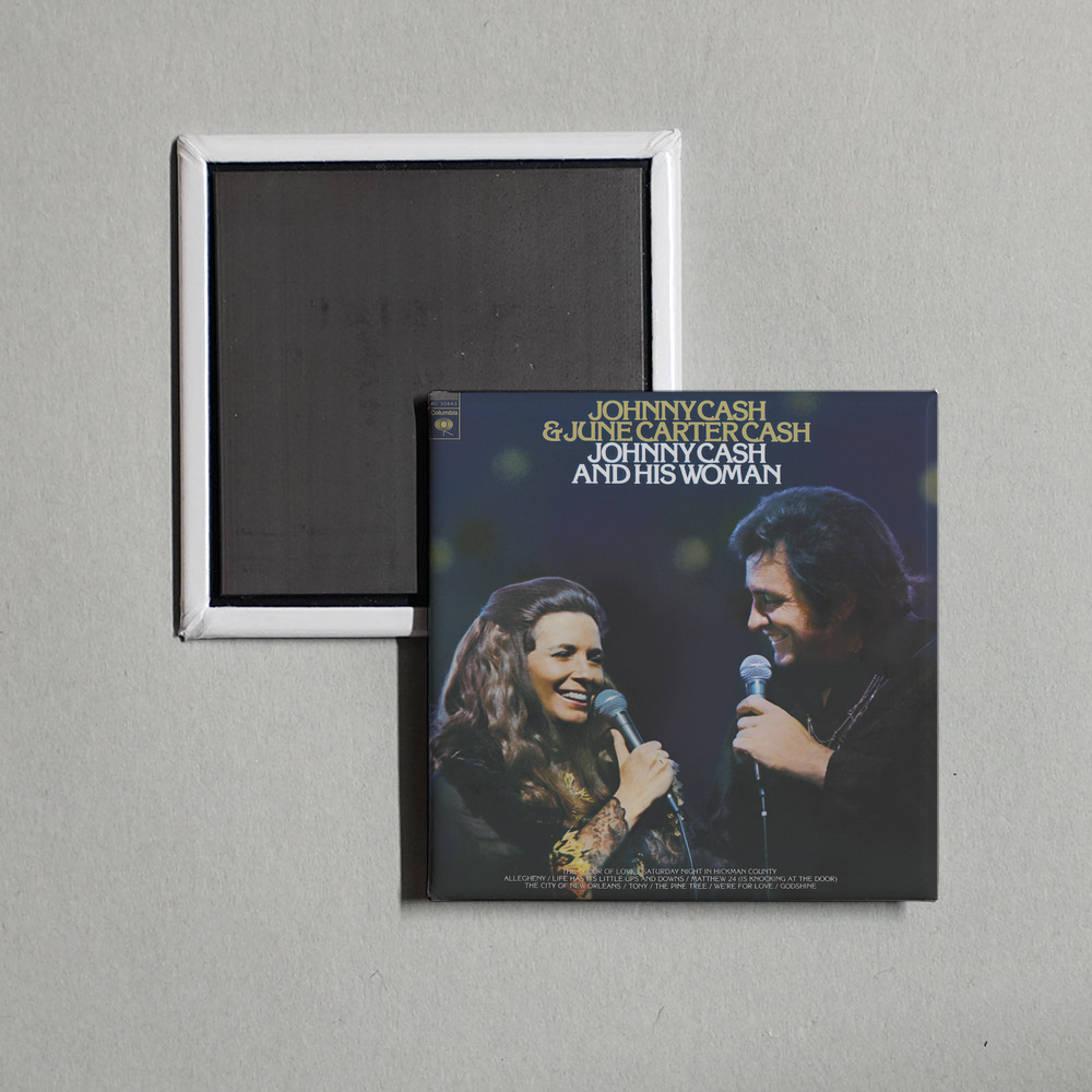 Johnny Cash - Johnny Cash And His Woman (with June Carter Cash) Album Cover Fridge Magnet
