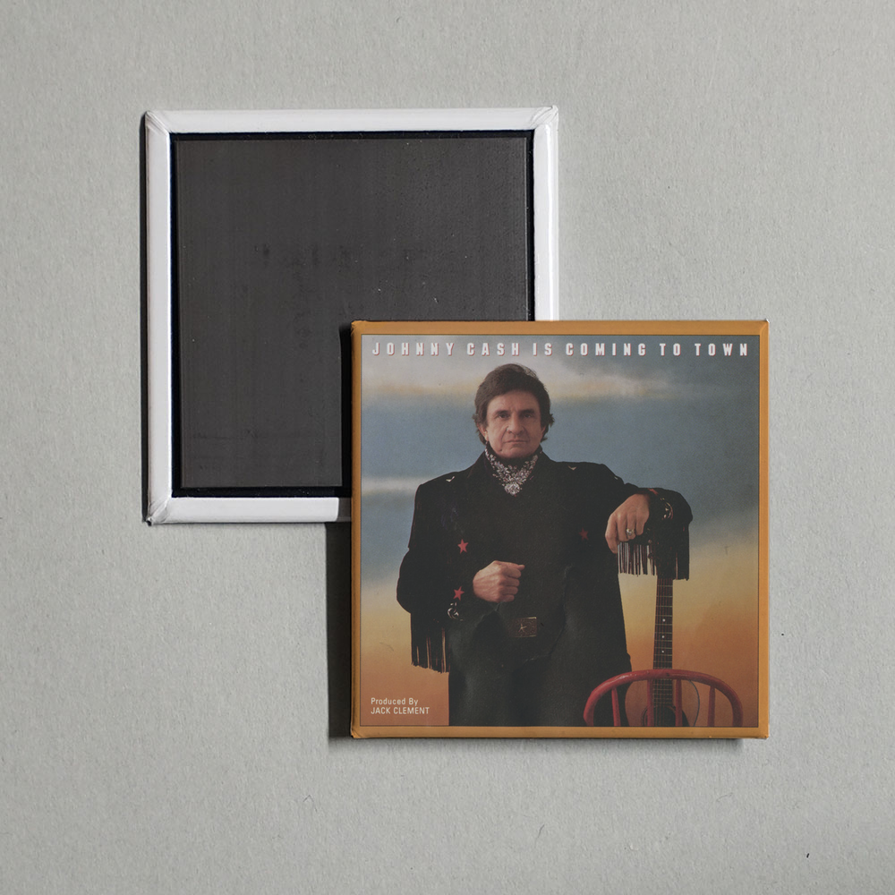 Johnny Cash - Johnny Cash Is Coming To Town Album Cover Fridge Magnet