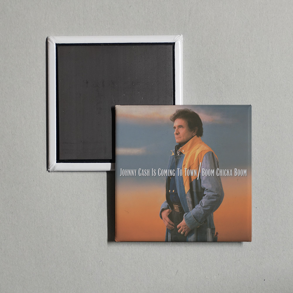 Johnny Cash - Johnny Cash Is Coming To TownBoom Chicka Boom (Two-Fer) Album Cover Fridge Magnet