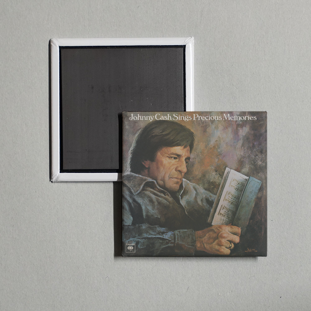 Johnny Cash - Johnny Cash Sings Precious Memories Album Cover Fridge Magnet