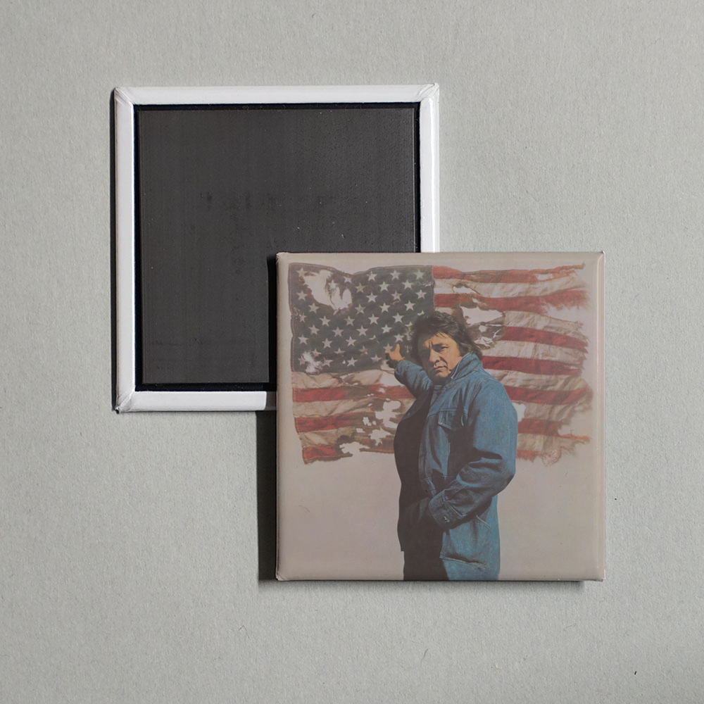 Johnny Cash - Ragged Old Flag Album Cover Fridge Magnet