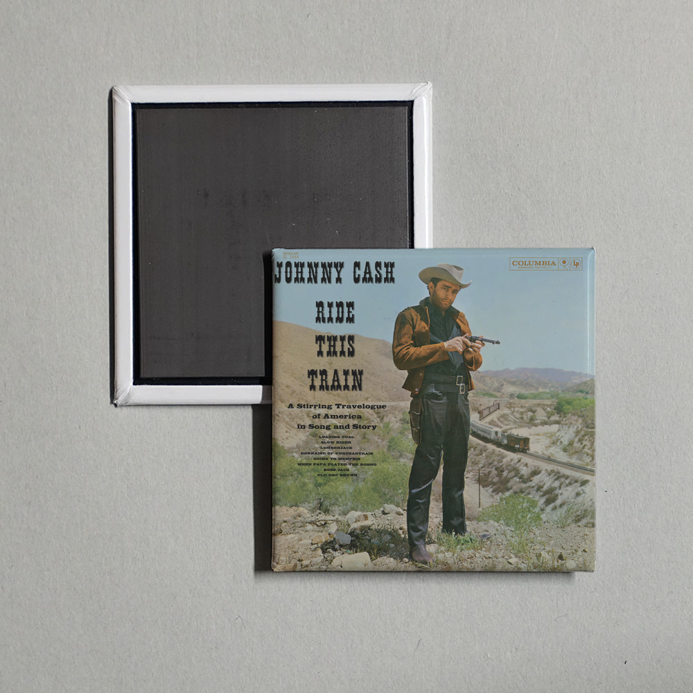 Johnny Cash - Ride This Train Album Cover Fridge Magnet
