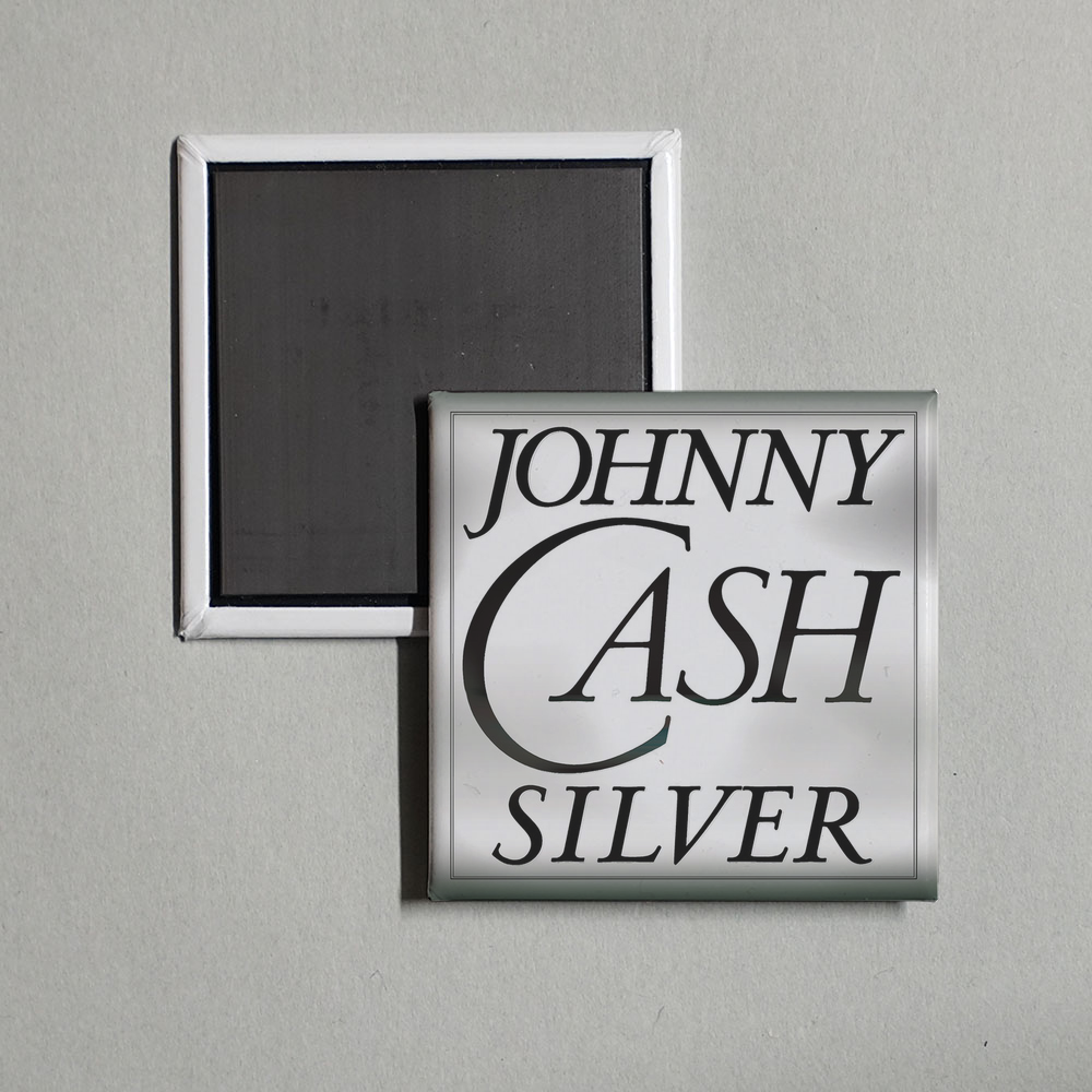 Johnny Cash - Silver Album Cover Fridge Magnet
