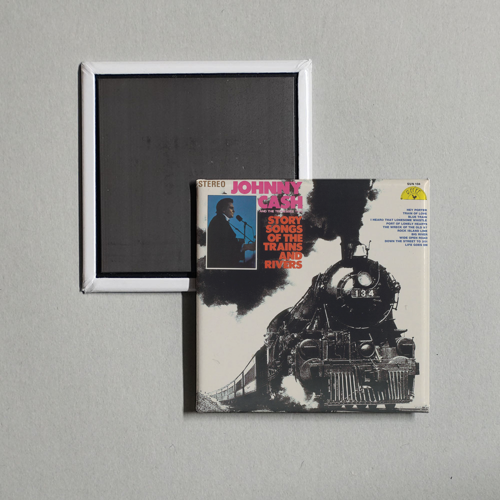 Johnny Cash - Story Songs of the Trains and Rivers Album Cover Fridge Magnet